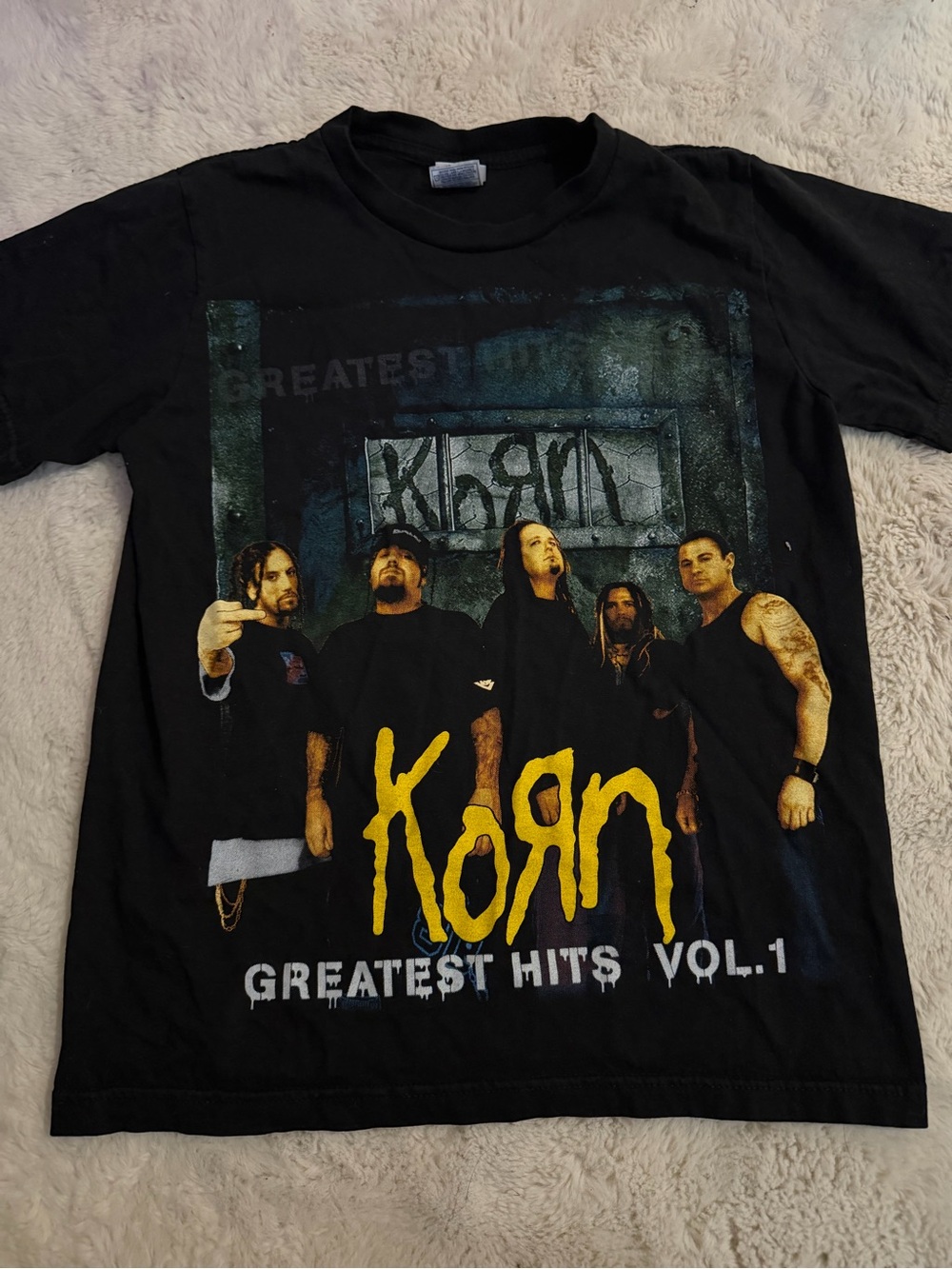 Korn Greatest Hits Vol.1 Black Graphic Band T-Shirt